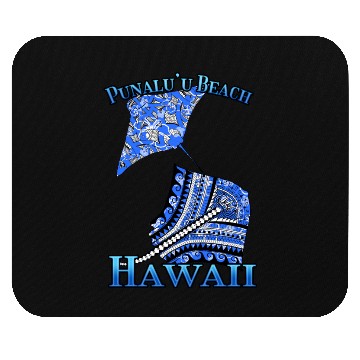 Discover Punalu’u Beach Vacation Tribal Stingrays Mouse Pads