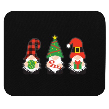 Discover Christmas Gnomes with candy cane, gift Mouse Pads