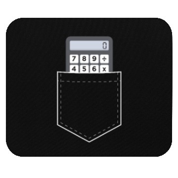 Discover Math Teacher Pocket with calculator funny nerd Mouse Pads