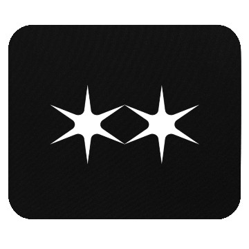 Discover Two Large White Stars Mouse Pads