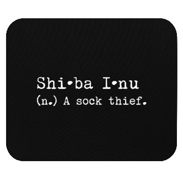 Discover A Sock Thief Shiba Inu Mouse Pads