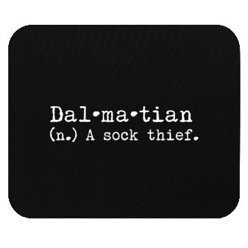 Discover A Sock Thief Dalmatian Mouse Pads