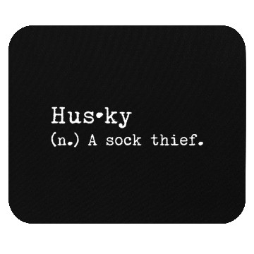 Discover A Sock Thief Husky Mouse Pads