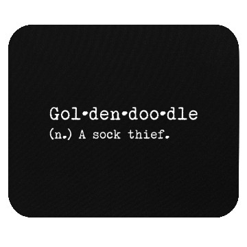 Discover A Sock Thief Goldendoodle Mouse Pads