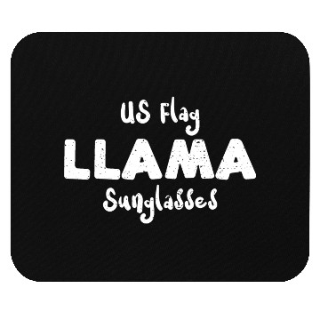 Discover US Flag Llama Sunglasses Mouse Pads
