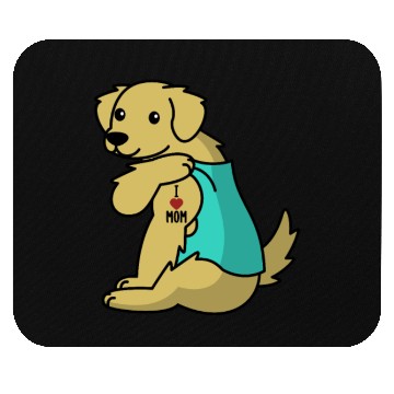 Discover I Love Mom Tattoo Golden Retriever Mouse Pads