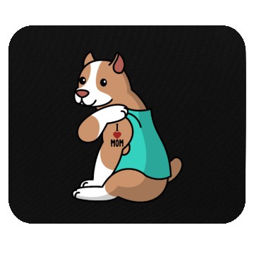 Discover I Love Mom Tattoo Pit Bull Mouse Pads