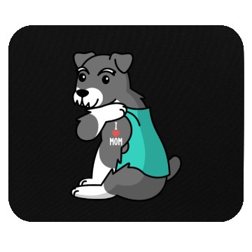 Discover I Love Mom Tattoo Schnauzer Mouse Pads