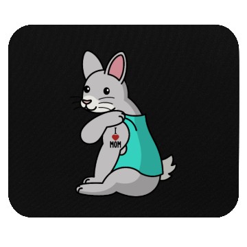 Discover I Love Mom Tattoo Rabbit Mouse Pads