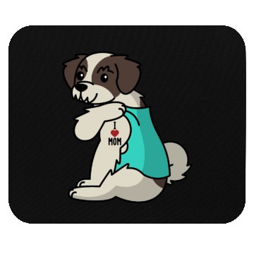 Discover I Love Mom Tattoo Shih Tzu Mouse Pads