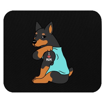 Discover I Love Mom Tattoo Miniature Pinscher Mouse Pads
