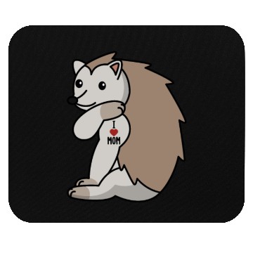 Discover I Love Mom Tattoo Hedgehog Mouse Pads