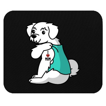 Discover I Love Mom Tattoo Maltese Mouse Pads