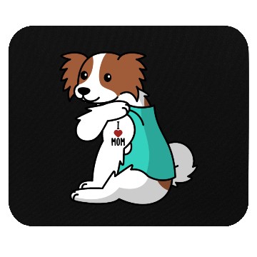 Discover I Love Mom Tattoo Papillon Mouse Pads