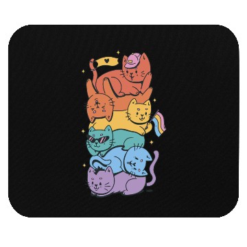 Discover Lgbtq cats cartoon Mouse Pads