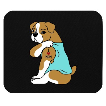 Discover I Love Mom Tattoo English Bulldog Mouse Pads