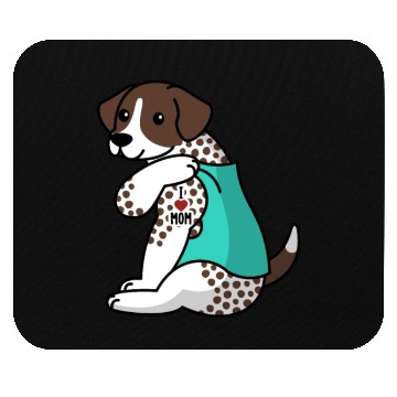 Discover I Love Mom Tattoo German Shorthaired Pointer Mouse Pads