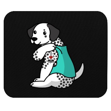 Discover I Love Mom Tattoo Dalmatian Mouse Pads