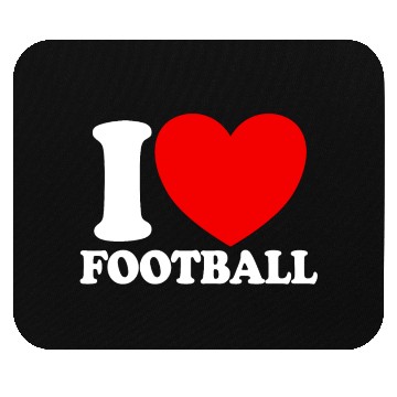 Discover I Love Football Red Heart Football Lover Football Mouse Pads