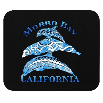 Discover Morro Bay California Vacation Tribal Dolphins Mouse Pads