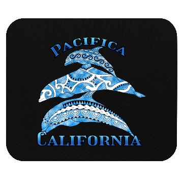 Discover Pacifica California Vacation Tribal Dolphins Mouse Pads