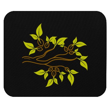 Discover Tree branches and tree leaves - modern artwork Mouse Pads