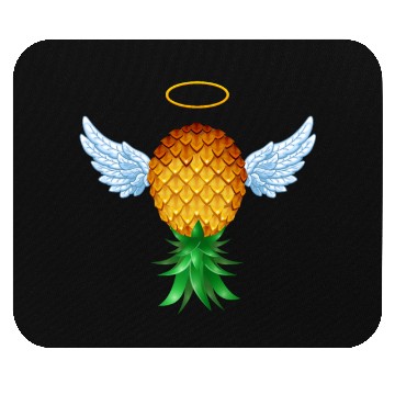 Discover Cute Swinger Upside Down Pineapple Angel Wings Mouse Pads
