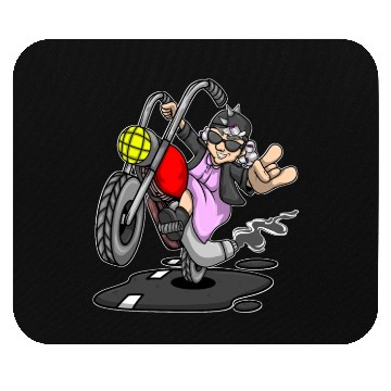 Discover Motorcycle Motorcycling Grandma Motorcyclist Mouse Pads