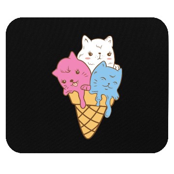 Discover Cute Ice Cream Cats Cat Lover Gift Idea Mouse Pads