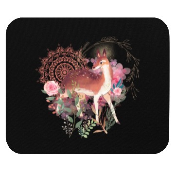 Discover Sweet Deer In Wild Spring Mouse Pads