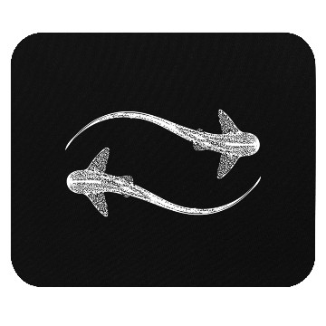 Discover Elegant Vintage Circling Leopard Sharks Mouse Pads