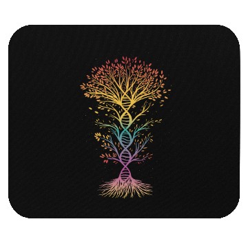 Discover DNA Tree of Life Genetics Colorful Science Mouse Pads