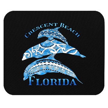 Discover Crescent Beach Florida Vacation Tribal Dolphins Mouse Pads
