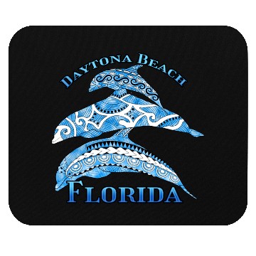 Discover Daytona Beach Florida Vacation Tribal Dolphins Mouse Pads