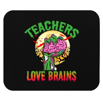 Discover Teachers Love Brains For Halloween Mouse Pads
