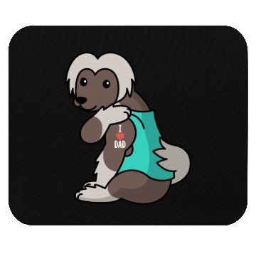 Discover I Love Dad Chinese Crested Mouse Pads