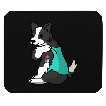 Discover I Love Dad Border Collie Mouse Pads