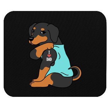 Discover I Love Dad Dachshund Mouse Pads