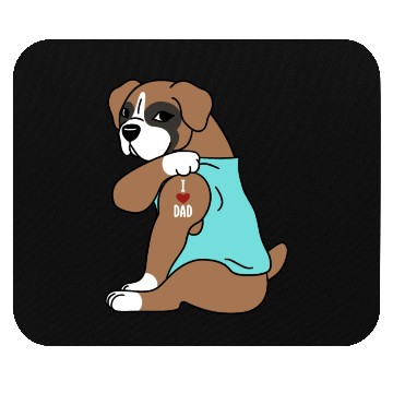 Discover I Love Dad Boxer Dog Mouse Pads