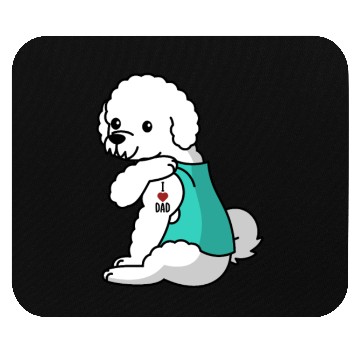 Discover I Love Dad Bichon Frise Mouse Pads