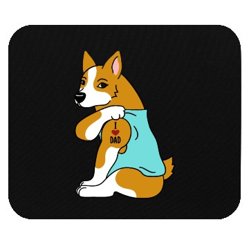 Discover I Love Dad Corgi Mouse Pads