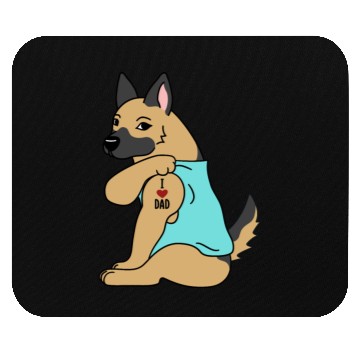 Discover I Love Dad German Shepherd Mouse Pads