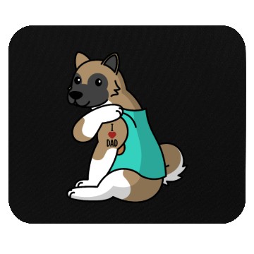 Discover I Love Dad Akita Mouse Pads