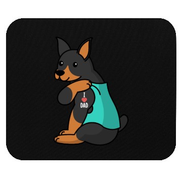 Discover I Love Dad Doberman Mouse Pads
