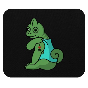 Discover I Love Dad Chameleon Reptile Mouse Pads