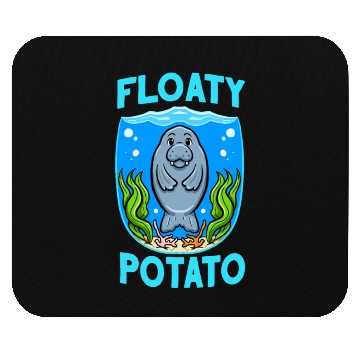 Discover Manatees Sea Cow Floaty Potato Manatee Mouse Pads