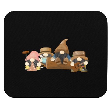 Discover Camping Gnome Squad Gardening Gnomes Mouse Pads