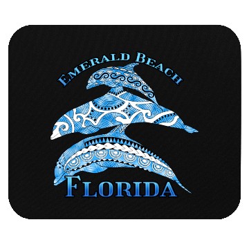 Discover Emerald Beach FloridaVacation Tribal Dolphins Mouse Pads
