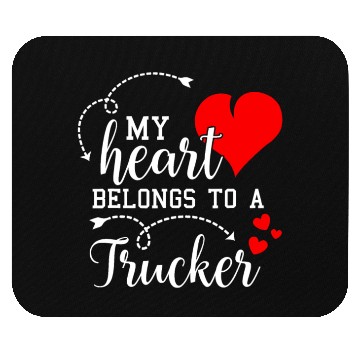 Discover I Love My Trucker Husband Wife Gift Valentines Day Mouse Pads
