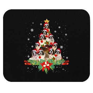 Discover Saint Bernard Christmas Tree Mouse Pads Dog Owner Gift